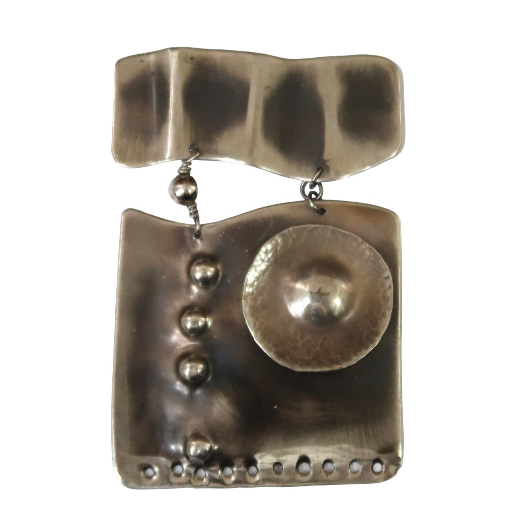 Artisan Brutalist Modernist Brooch